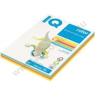 Másolópapír A4 IQ Color MIX pasztell Rainbow-pack (5x50 lap, 80g/m2)