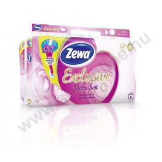 Zewa Exclusive Ultra Soft toalettpapír 8 tekercs, 4 rétegű, Fehér