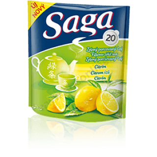 Saga zöld tea 20 filter Citrom