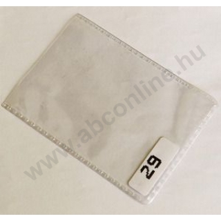 Bérlettok, TAJ kártya tok H-1881 PVC 7,5x11cm átlátszó (100 db-os)
