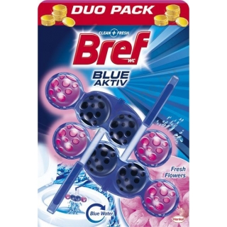 Bref Blue Aktiv Duo WC frissítő 2x50g Fresh Flower