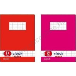 Füzet A6/32 lap kockás mintás HERLITZ színes papírfedél, x.book család