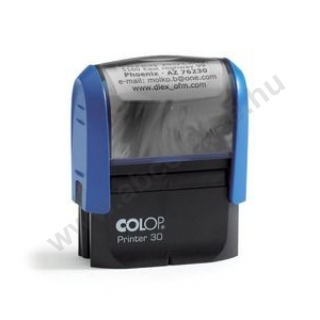 Bélyegzőház Printer C30 fekete COLOP 47x18mm, műanyagházas, max 5 sor