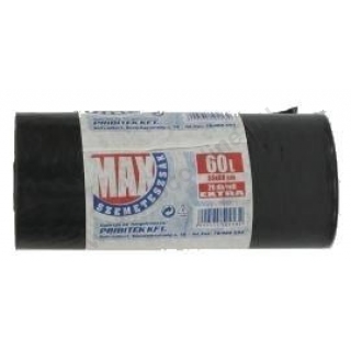 Max szemeteszsák extra 60l, 20db-os, 55x68cm, fekete