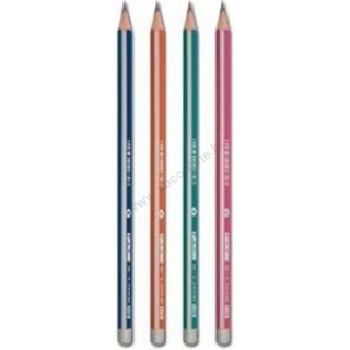 Ceruza HB PAX S-line háromszögű, lakkozott, hosszanti csíkok
