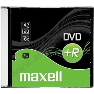 DVD+R4.7Gb MAXELL 16x vékony tokos, egyszer írható DVD, darabos
