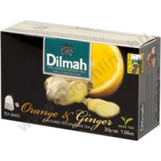 Dilmah fekete tea 20 filter, Narancs-gyömbér