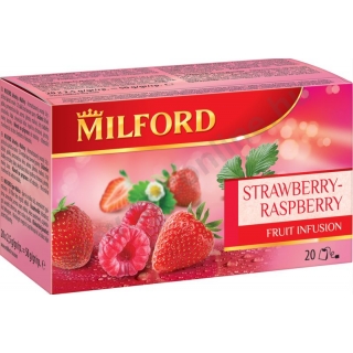 Milford gyümölcs tea 20 filter, Eper-málna