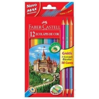 Színes ceruza készlet 12+3db Faber-Castell 120112+3 Bicolor