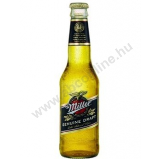 Miller Genuine Draft (4,7%) 0,33l eldobható üveges sör