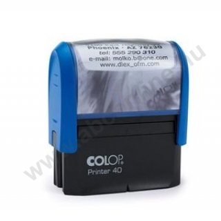 Bélyegzőház Printer C40 piros COLOP 59x23mm műanyagházas, max 6 sor