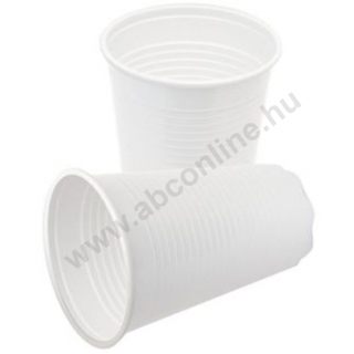 Műanyag pohár 2dl fehér 100db-os
