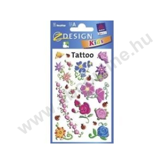 Matrica AVERY 56691 tetováló matrica - színes virágok (1 ív/bliszter)