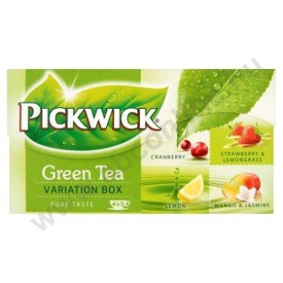Pickwick zöld tea 20 filter, Variációk (áfonya,eper,citrom,mangó)