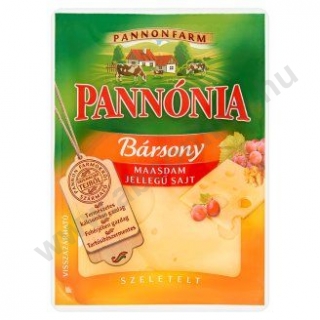 Pannónia szeletelt sajt 125g bársony