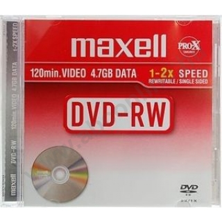 DVD-RW4,7Gb MAXELL 2x vastag tokos, újraírható DVD, egy oldalas